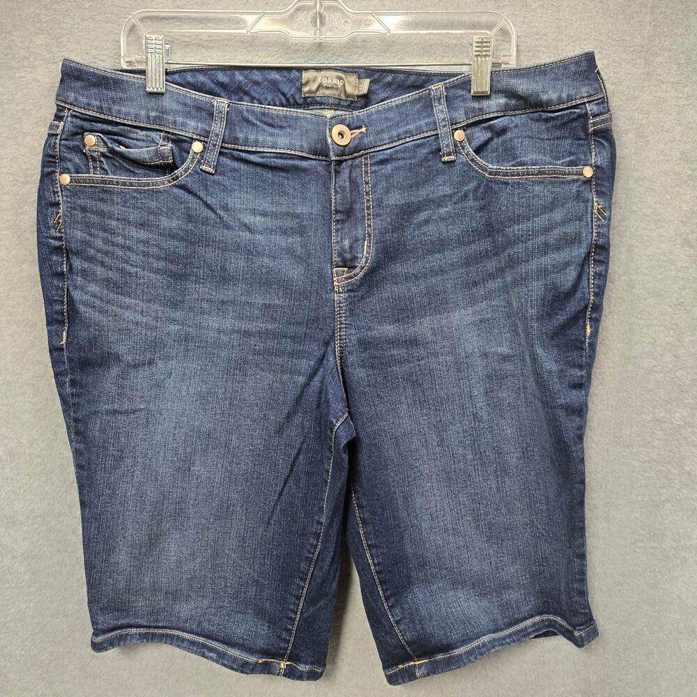 torrid Dark Wash Denim Bermuda Shorts